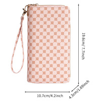 Neue große Kapazität Damen PU Leder Clutch Wallet Reiß verschluss um Telefon Geldbörse Karten halter Organizer Wrist let Wallets für Frauen