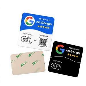 Tarjetas de reseñas de Google NFC Kazhirun, pegatinas acrílicas para mesa con código QR, clasificación de 5 estrellas, chips NTAG 213/215, distancia de detección de 0-10 cm - Product Image 2
