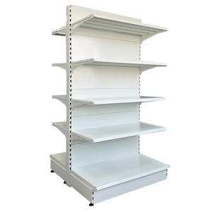 Estantes de góndola de metal de estilo italiano de doble cara resistentes para tiendas de conveniencia y supermercados, almacenamiento minorista, suministro de fábrica - Product Image 4