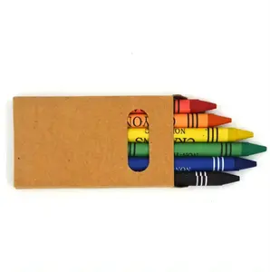 Crayón de cera de proveedor de arte escolar barato que los niños pueden dibujar crayones inofensivos