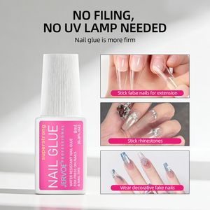 Vente flash - <span class=keywords><strong>Colle</strong></span> à <span class=keywords><strong>ongles</strong></span> liquide professionnelle 8 ml à appliquer au pinceau pour <span class=keywords><strong>faux</strong></span> <span class=keywords><strong>ongles</strong></span>, avec une adhérence forte, une tenue longue durée et un séchage rapide - Product Image 1