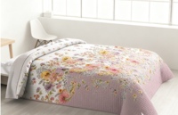 Ensemble de literie moderne avec couvre-lit imprimé de fleurs, couvre-lit personnalisé en microfibre de polyester, utilisation toute saison, fabricant chinois