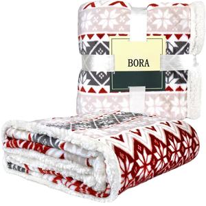 Premium <b>Christmas</b> Sherpa Throw Blanket | <b>Christmas</b> Decoration, <b>Fleece</b>, Plush, Warm, Cozy Reversible Microfiber Holiday Blanket - Product Image 1