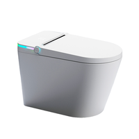 Toilette intelligente monobloc avec capteur automatique intelligent Housse de WC au sol certifiée ETL, avec télécommande, vente en gros