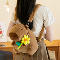 Sacs à dos en peluche créatifs Capybara très populaires pour enfants, cartables avec animaux en peluche, designs variés, en coton