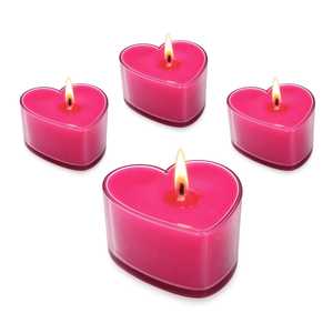 Vela aromática en forma de corazón 4x4x2 cm, romántica para el Día de San Valentín, decoración del hogar - Product Image 1