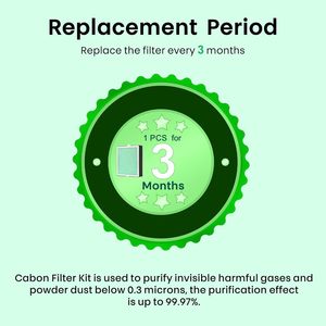 Filtre à charbon actif Creality 10,34 x 8,26 x 1,23 pouces pour purificateur d'air à haute perméabilité - Product Image 3