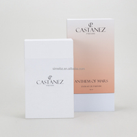 Bouteille de parfum personnalisé huile essentielle 50ml emballage en papier de luxe pour cosmétiques avec doublure éponge nouveau couvercle de boîte cadeau