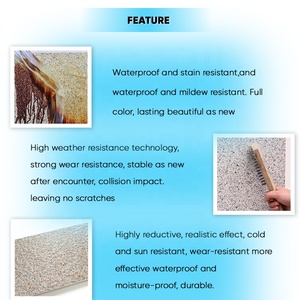 Pittura Acrilica Liquida per Marmo e Pietra, Rivestimento Murale di Alta Qualità, Pittura Decorativa Effetto Granito per Pareti Esterne - Product Image 4