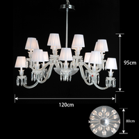 Lustres LED de luxe à haut plafond Villa & Hôtel Luminaire d'escalier Lustre en cristal Luminaire suspendu pour salle à manger