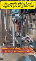 Máquina de envasado al vacío Doypack de doble tornillo sin fin para bolsas preformadas, para alimentos cociados pegajosos, pollo en cubos, carne picada, carne de res en trozos y alimento para mascotas