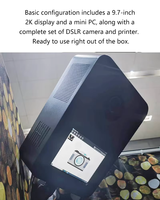 Kit de photomaton portable tout-en-un avec écran tactile 9,7 pouces, appareil photo, imprimante, mini PC Intel I7, papier photo
