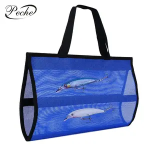 Borsa per esche da pesca con Logo personalizzato con custodia borsa impermeabile trasparente blu Sac Peche accessori per attrezzi da pesca pacchetto borse per attrezzatura