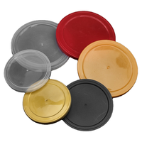 Accesorios de tubo de papel coloridos con tapas de empuje de aluminio de extremo abierto fácil Tapas redondas de plástico para latas y latas de metal