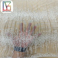 Tissu en dentelle perlée de haute qualité, tissu en dentelle à sequins français, tissu en dentelle de perles, tissu en dentelle de tulle pour robes de soirée pour femmes
