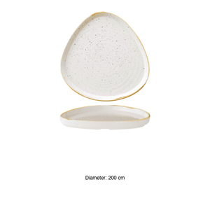 Plato de Cena Churchill Stonecast con Diseño Moteado, Triangular, Apilable, Blanco, 20 cm, para Restaurantes, Hoteles, Vajilla al por Mayor - Product Image 3