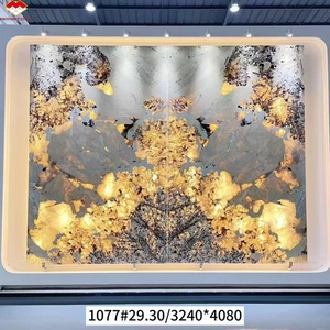 Panel de Pared Interior de Mármol Patagonia Retroiluminado, <span class=keywords><strong>Gran</strong></span> Formato, Translúcido, Piedra Pandora, Diseño Book Match, para Villas Modernas de Lujo en China - Product Image 6