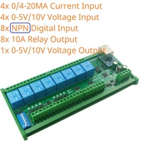 Module I/O multifonction ETVOD08 8CH NPN PNP DI Réseau Ethernet Modbus RTU TCP Relais à contact sec 4-20MA 0-10V Courant Tension
