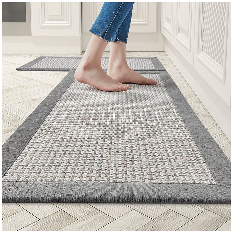 Washable Amazon Hot Sale Kitchen Floor Mats for in Front of Sink Non-Skid Twill Standing Mat kitchen rug