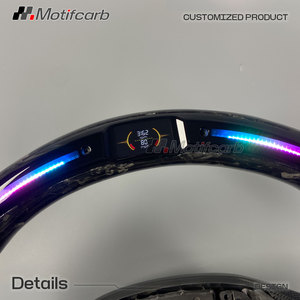 พวงมาลัยคาร์บอนไฟเบอร์แบบฟอร์จสั่งทำพิเศษ พร้อมจอแสดงผล LED แสดงรอบเครื่องยนต์ สำหรับรถยนต์ฮอนด้า แอคคอร์ด รุ่นที่ 8 EX EX-L LX-P ซีดาน ปี 2008-2012 - Product Image 4