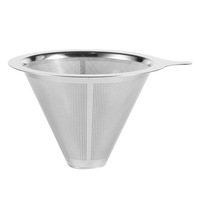 Entonnoir à résidus écologique en acier inoxydable 304 à double couche Filtre à main pour café et thé