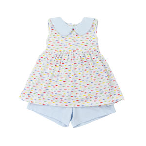 Pré-vente Boutique poisson été enfants Shorts tenues enfants volants robe mignon bébé bulle barboteuse en gros <span class=keywords><strong>soeur</strong></span> bébé vêtements - Product Image 4