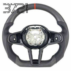 Volant en fibre de carbone mat pour BMW LCI G20 G30 F30 F10 M Sport, volants de course en cuir personnalisés 2012-2025 - Product Image 1