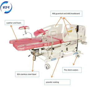 Lit d'opération électrique <span class=keywords><strong>pour</strong></span> examens chirurgicaux, traitements gynécologiques, table d'obstétrique électrique - Product Image 4