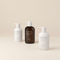 Emballage de haute qualité en plastique PET pour savon liquide, gel douche, shampoing, savon pour les mains, lotion, pompe, 300 ml/500 ml