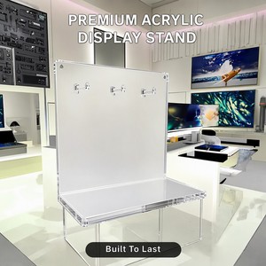 Soporte de exhibición de acrílico transparente premium para AirPods, elevador de auriculares inalámbricos con estuche de múltiples ranuras para tiendas minoristas de tecnología - Product Image 1