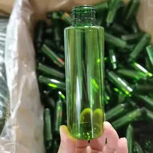 زجاجة حيوانات أليفة بكتف مسطح أخضر 100 مللي 100 مللي بأفضل جودة