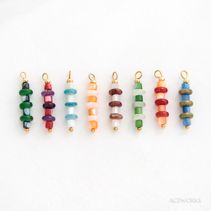 เครื่องประดับลูกปัดสไตล์โบฮีเมียน |   จี้หินธรรมชาติทำมือ |   ห่วงสแตนเลสเคลือบ PVD 18K |   กันน้ำ ป้องกันการแพ้ และไม่หมองคล้ำ - Product Image 6