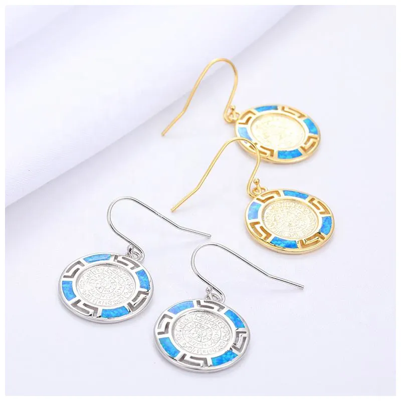XYOP Precious Stone Opal Earrings For Women 2021 New Simple Fashion Geometric Charm 925 Sterling Silver Retro Jewelry Gift