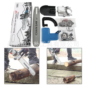 <b>Mini</b> Chainsaw 12 In Electric Conversion For Angle <b>Grinder</b> Diy Logging Tool - Product Image 5