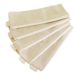 Hộp Bút Chì Vải Bố Trơn 10Oz Cho Học Sinh Túi Đựng Tiền Xu Bằng Cotton Thời Trang Quà Tặng Tiệc Tùng