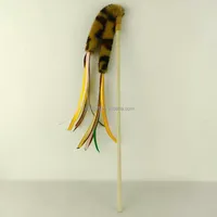 Classique léopard rayure chat baguette jouet écologique doux en peluche Teaser Style Simple bois matériel pour le nettoyage des dents