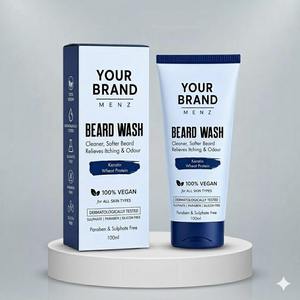 Crème à barbe pour hommes à l'huile d'arbre à thé et à la vitamine E pour une barbe douce et une peau saine, marque privée - Product Image 5