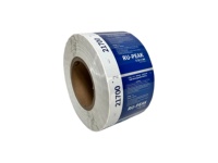 Stiker Label Baterai Tahan Gores, Anti UV, Tahan Air, Perekat, Kertas PET Gloss Silver, Full Color, Kemasan Elektronik Konsumen