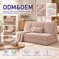 Canapé-lit pliable pour invités, matelas de sol pliable en trois parties, chaise pour dortoir, appartement, OEM, ODM, marque privée, fournisseur en gros