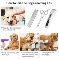 Petwant 2 vitesses lame en céramique Rechargeable professionnel Pet chien chat rasoir Pet cheveux tondeuses tondeuse ensemble