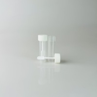 Vaso desechable de plástico rígido transparente para muestras de heces, antiderrame, para centros de examen físico, en stock