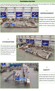 Ligne de production de frites de pommes de terre entièrement automatique et personnalisée de 100 kg, machine à fabriquer des chips de pommes de terre - Product Image 2