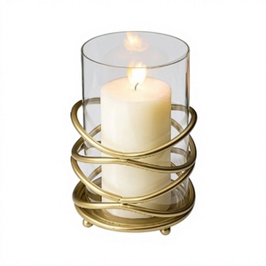 Hurricane Glass Pillar <b>Candle</b> <b>Holder</b> with Removable Glass For Home Wedding Decoration Family Gathering <b>Candle</b> <b>Holder</b> - Product Image 1