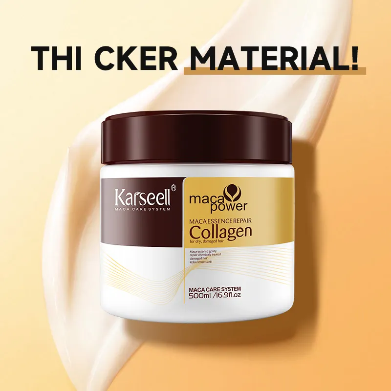 Karseell Maca มาสก์ผมเคราติน500มล. รักษาผมโปรตีนไหมสร้างความเสียหายแบบมืออาชีพ