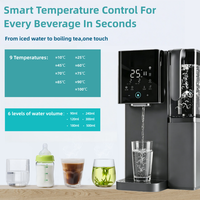 Purificateur d'eau RO de comptoir à chauffage instantané, système de filtration par osmose inverse, distributeur d'eau potable portable avec affichage TDS
