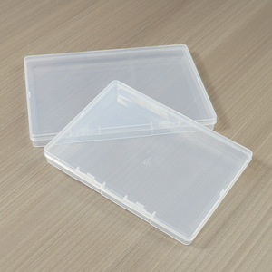 Flat Transparent Storage <b>Box</b> Rectangle Covered Office Organizer Desktop Storage <b>Box</b> For Stationery And Fishing Gear Parts - Product Image 4