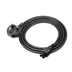 Asta สายไฟสำหรับแล็ปท็อปของแท้ติดใบโคลเวอร์สีดำ13A 3ขา IEC C5 BS สายดอกไม้ Cloverleaf อุปกรณ์ปั้นปลั๊ก BSI UK - Product Image 5