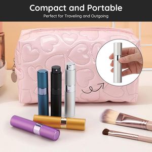 Wholesale Travel Portable <b>Mini</b> 10ml Colorful Twist Aluminum Refillable Perfume Atomizer <b>Bottle</b> - Product Image 4