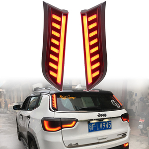 Auto Car LED rear Side trụ cột ánh sáng cho <span class=keywords><strong>Jeep</strong></span> la bàn 2017 2018 2019 cột thân đèn đuôi phản xạ đèn phanh đèn hậu - Product Image 1