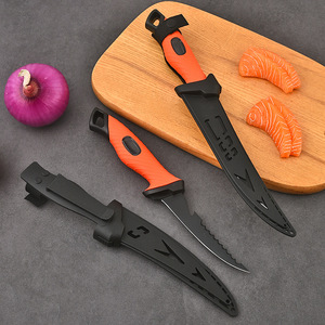 Cuchillo de Filetear de 5/6.5 Pulgadas con Funda de Plástico, Cuchillo para Pescar, para Exteriores, Barcos, Cocina, Herramientas para Cortar Carne - Product Image 3